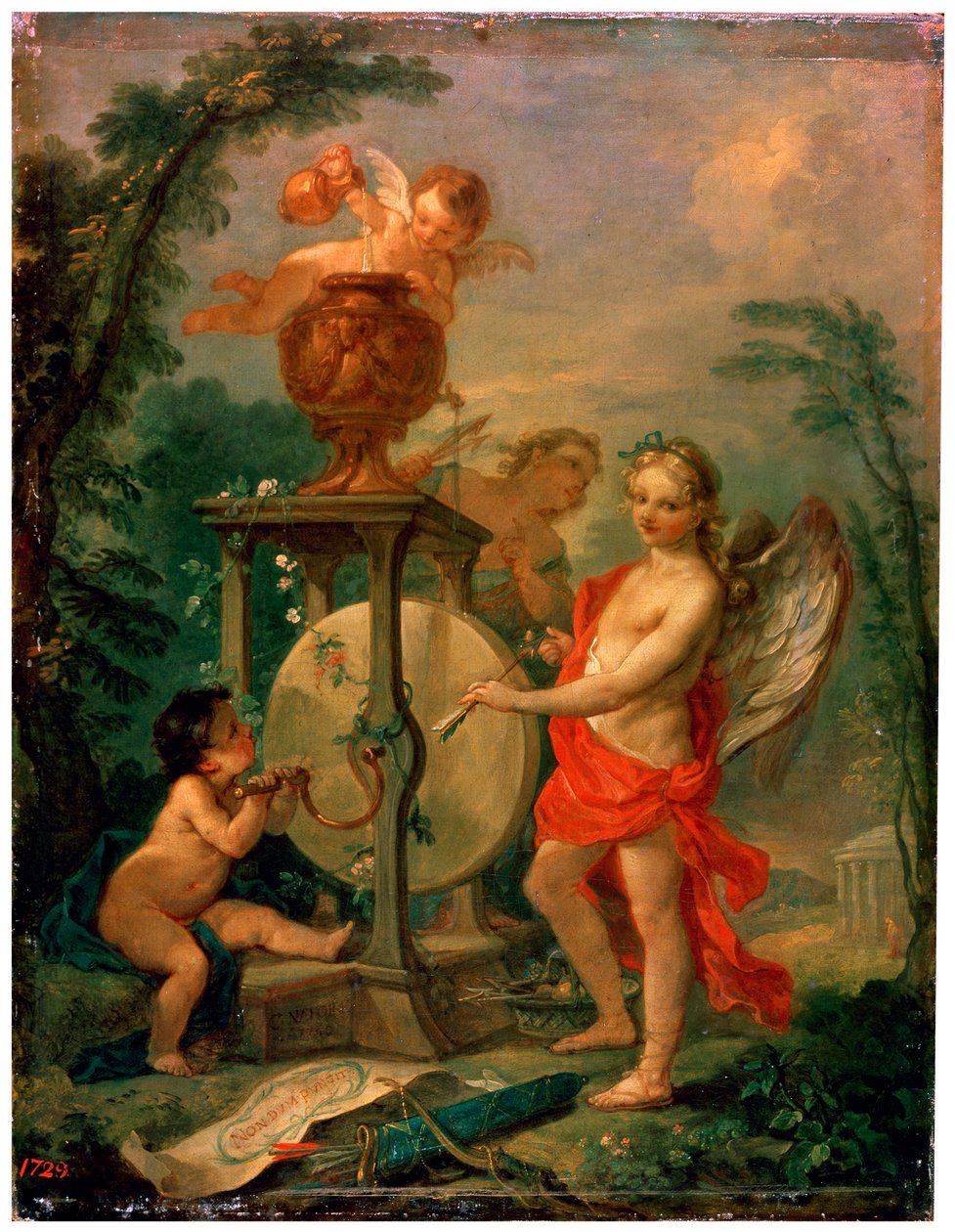 Aşk Tanrısı Ok Bileme, 1750. by Charles Joseph Natoire