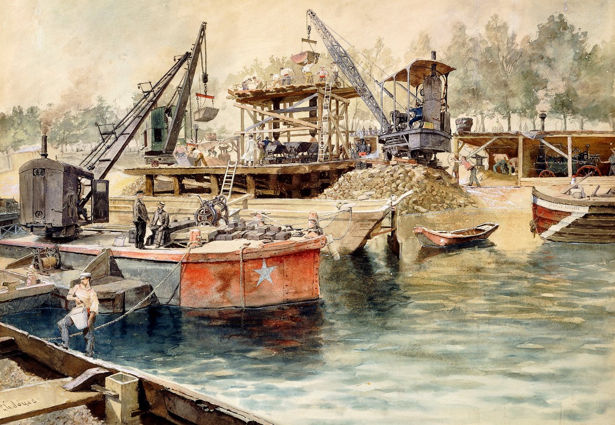 Paris Metrosu İnşası by Charles Jouas