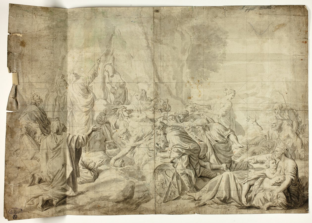 Musa Kayadan Su Çekiyor by Charles Le Brun
