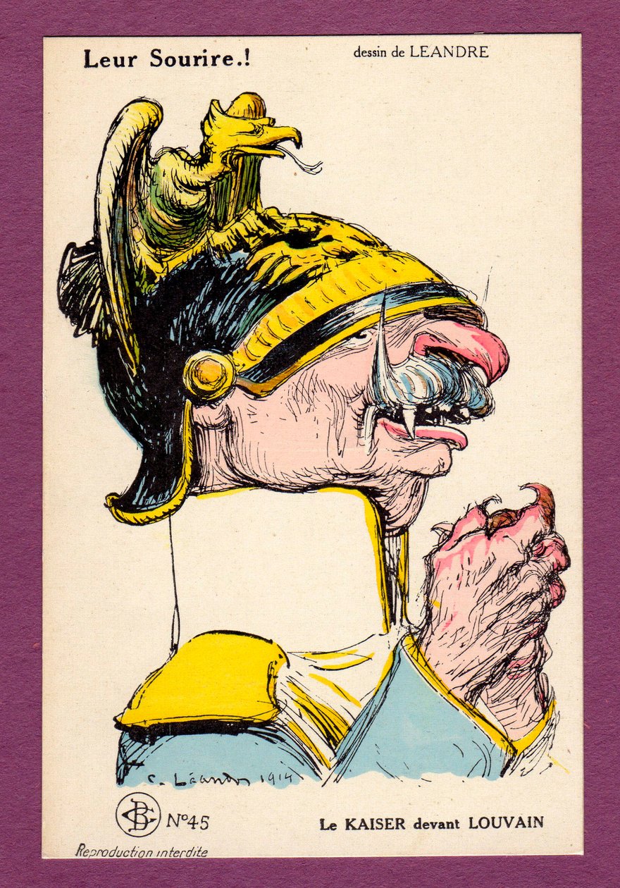 Kartpostal, Renklerde Hiciv by Charles Leandre
