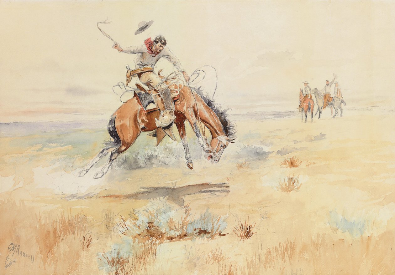 Bronco Avcısı, 1894 by Charles Marion Russell