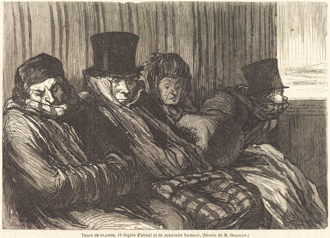 eğlenceli tren by Charles Maurand after Honoré Daumier
