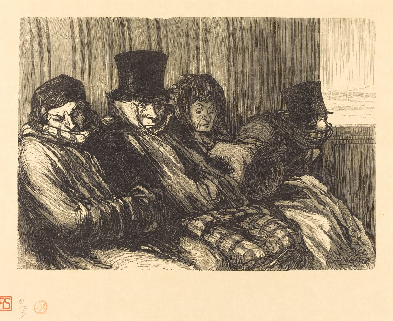 eğlenceli tren by Charles Maurand after Honoré Daumier