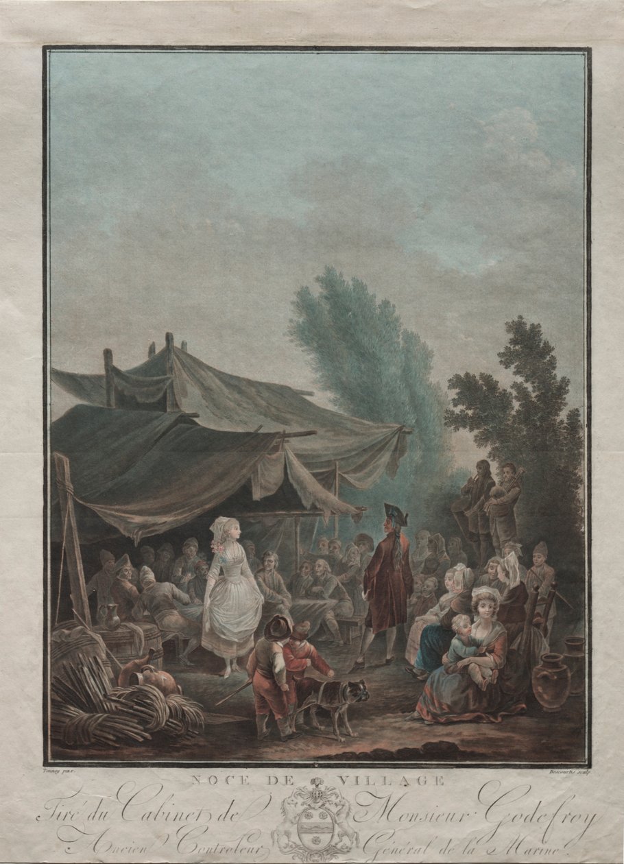 Köy Düğünü, 1785. by Charles Melchior Descourtis