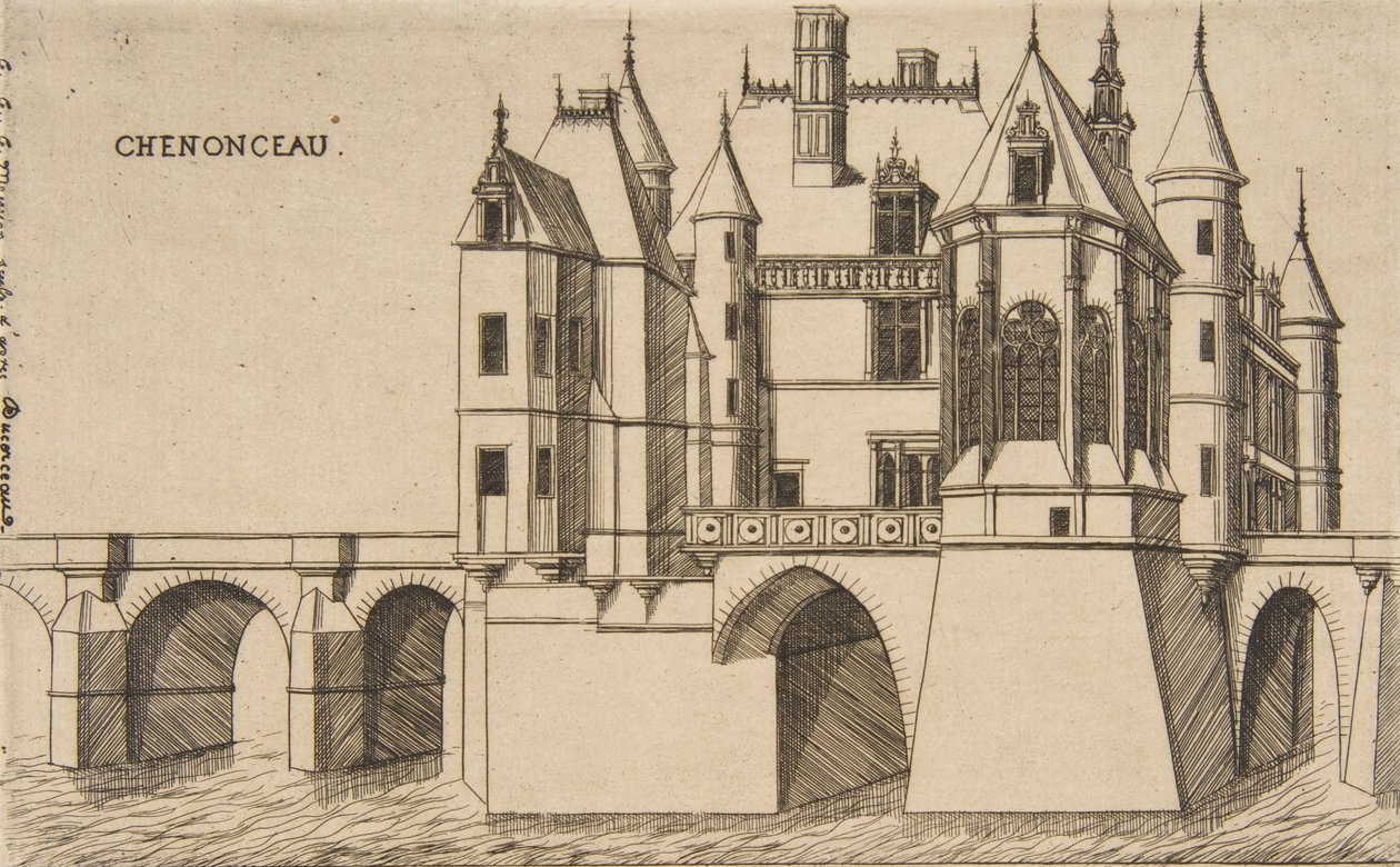 Château de Chenonceau, No. 2, 1856. by Charles Meryon
