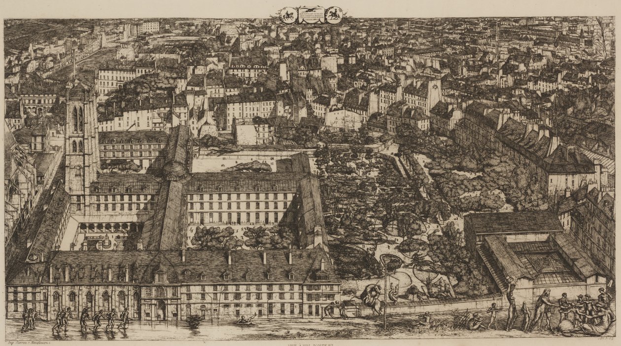 Kolej Henri IV (veya Lycée Napoléon) by Charles Meryon