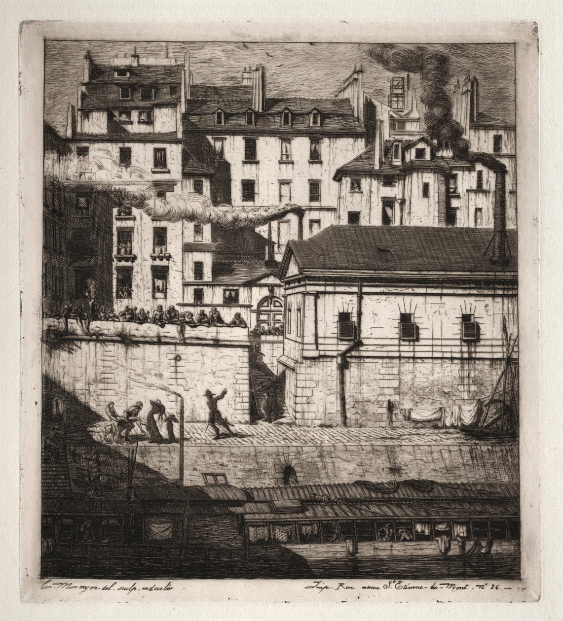 Paris Gravürleri: Morg, 1854. by Charles Meryon