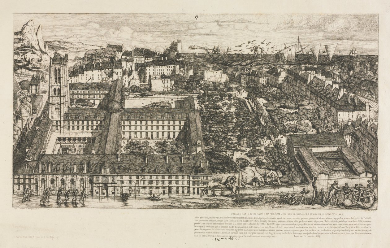 IV. Henry Koleji by Charles Meryon