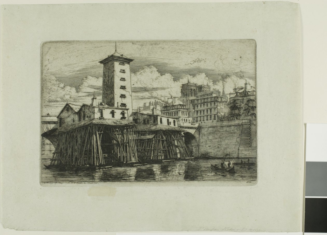 Notre Dame Pompası, Paris by Charles Meryon
