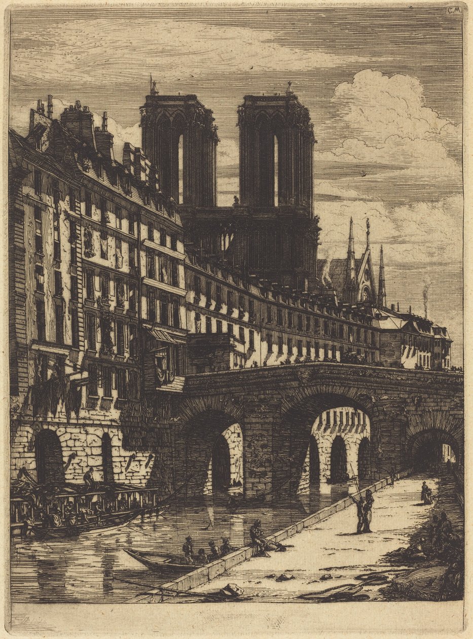 Küçük Köprü, Paris by Charles Meryon