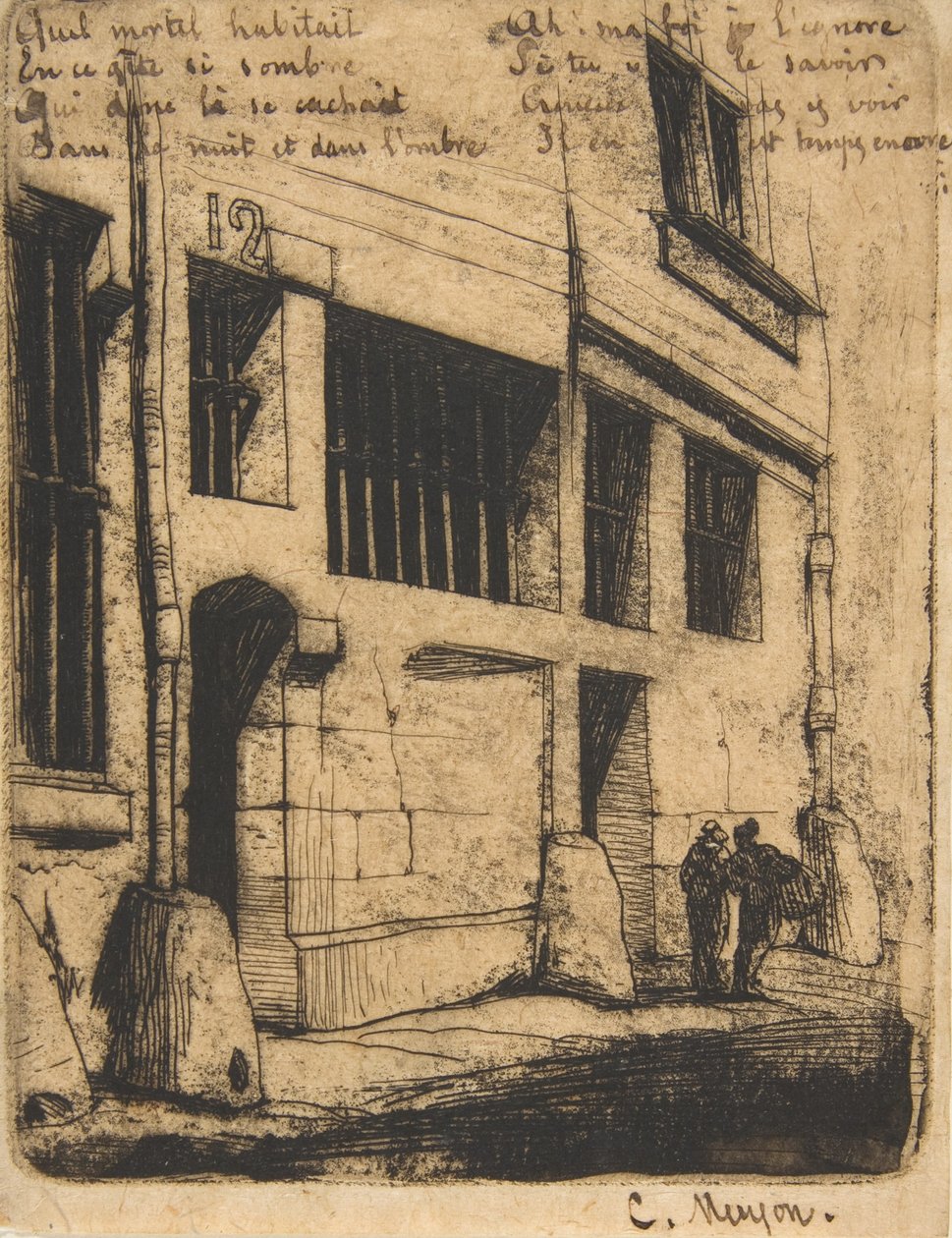 Rue des Bad Garçons, Paris, 1854. by Charles Meryon