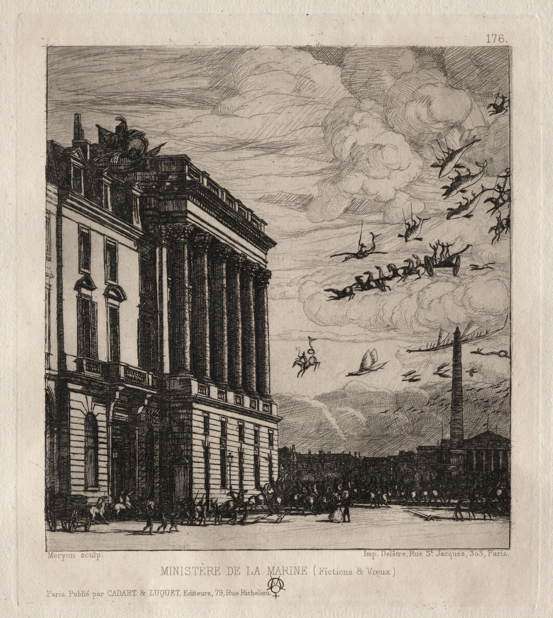 Amirallik, Paris, 1865. by Charles Meryon