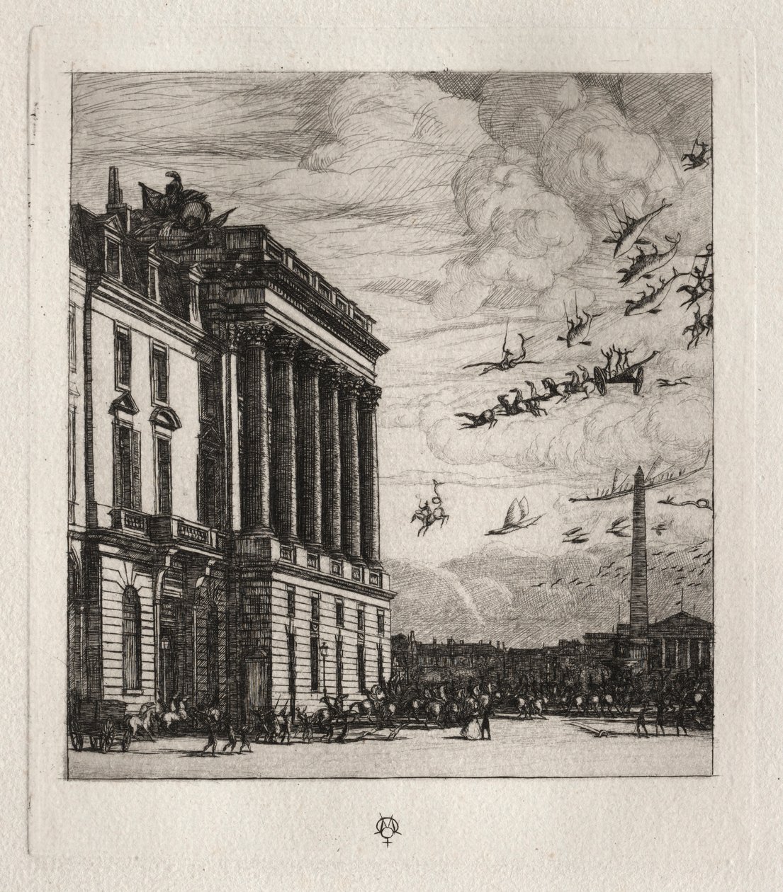 Amirallik, Paris, 1865. by Charles Meryon