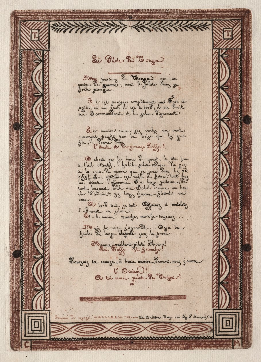 Tonga Pilotuna Şiirler, 1856. by Charles Meryon