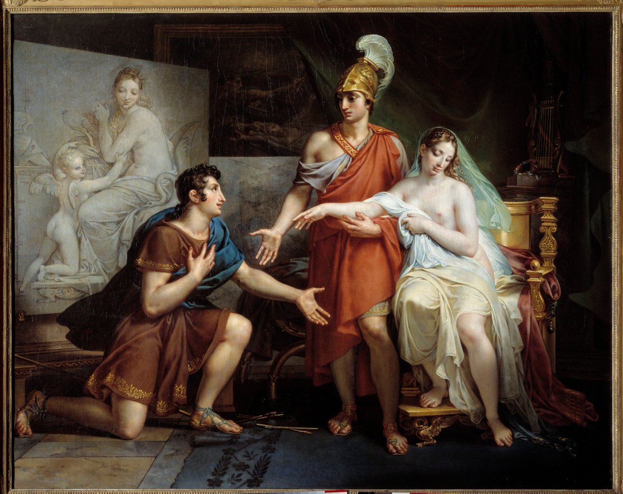 Büyük İskender, Campaspe'yi Apelles'e veriyor by Charles Meynier