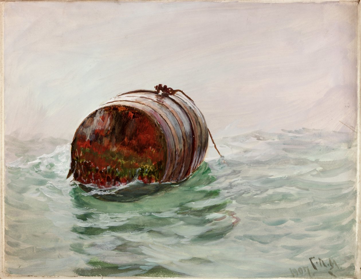 Şamandıra (kağıt üzerine gövde rengi ve sulu boya) by Charles Napier Hemy