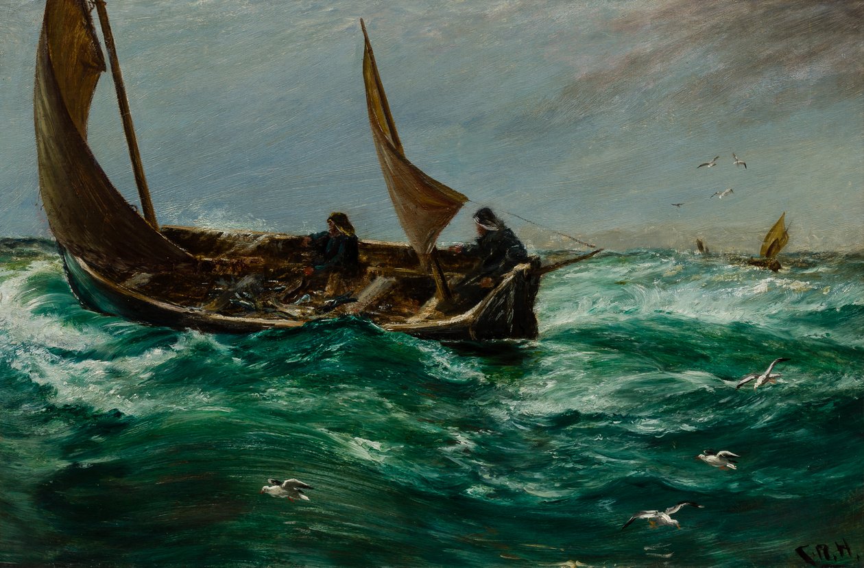 Eve Dönüş yolunda Balıkçı by Charles Napier Hemy