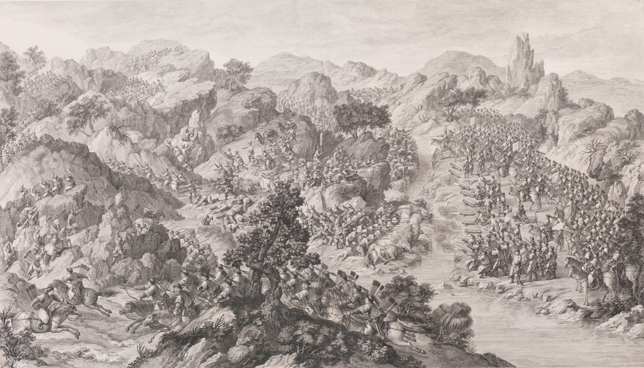 The Battle of Yesil-köl-nör, 1772 by Charles Nicolas Cochin