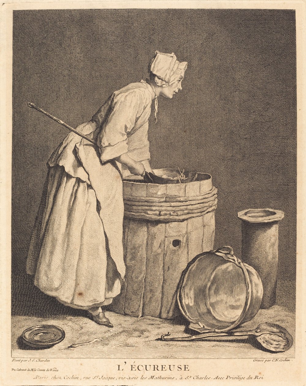 Sincap by Charles Nicolas Cochin I after Jean Siméon Chardin