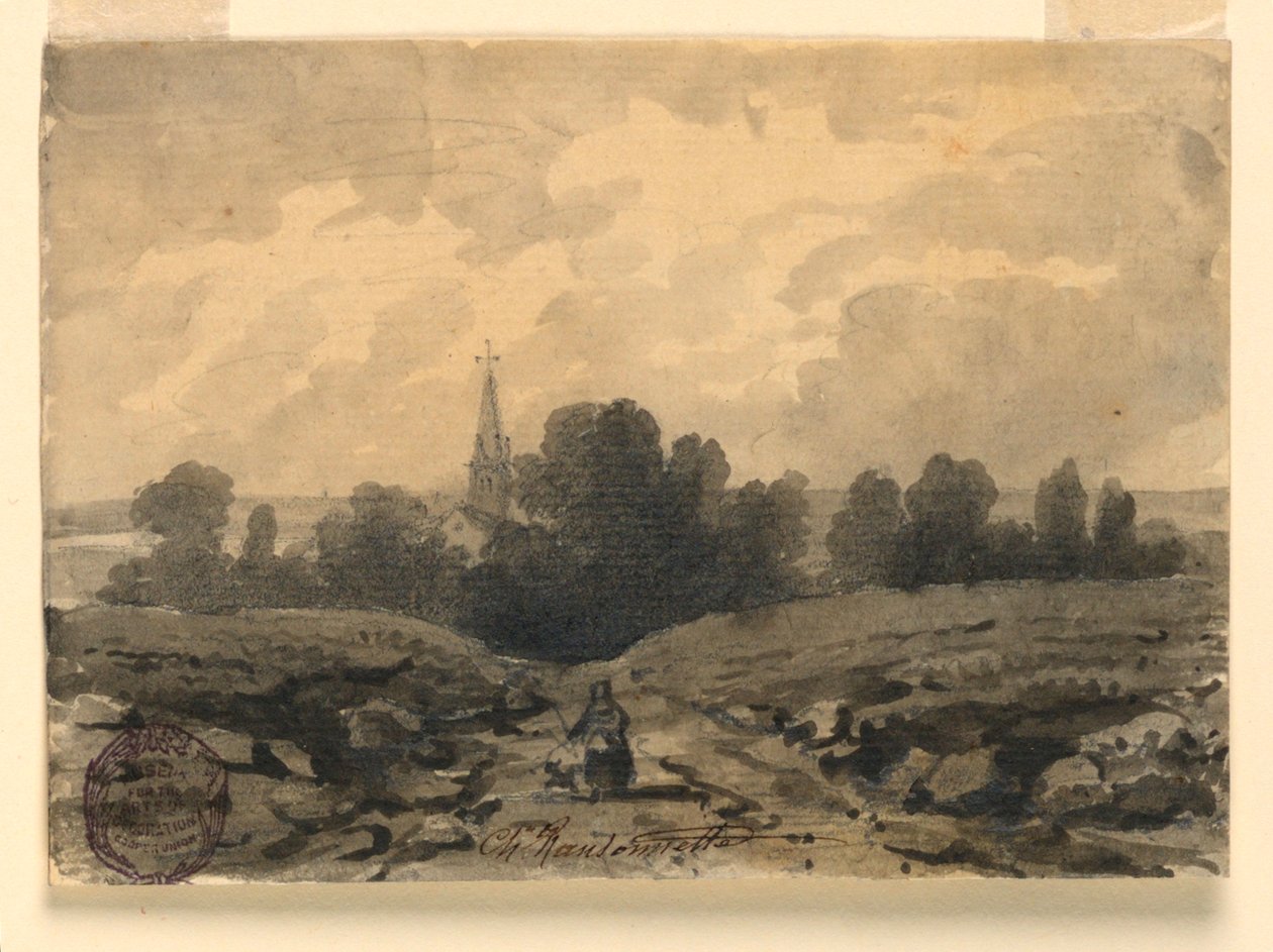Bir Köy Yolunda by Charles Nicolas Ransonnette