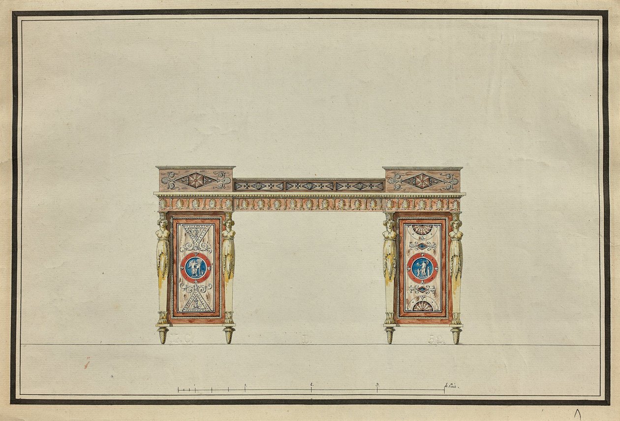 Masa tasarımı, c. 1800. by Charles Percier