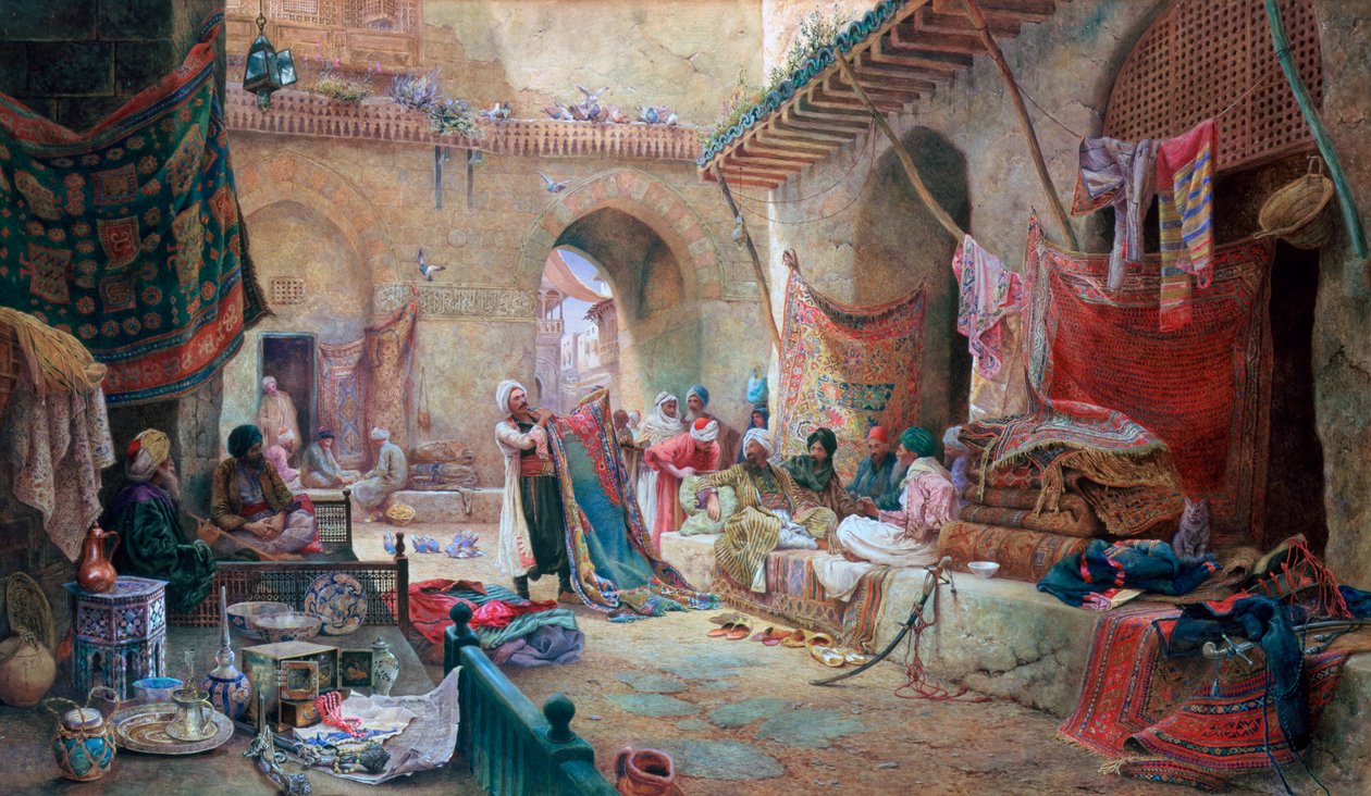 Halı Çarşısı, Kahire, 1887 by Charles Robertson