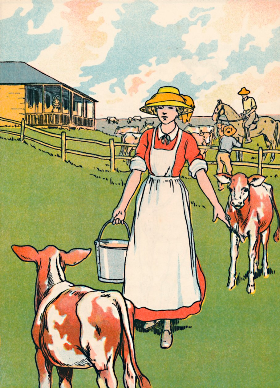 Bir Avustralya Süt Çiftliği, 1912 by Charles Robinson