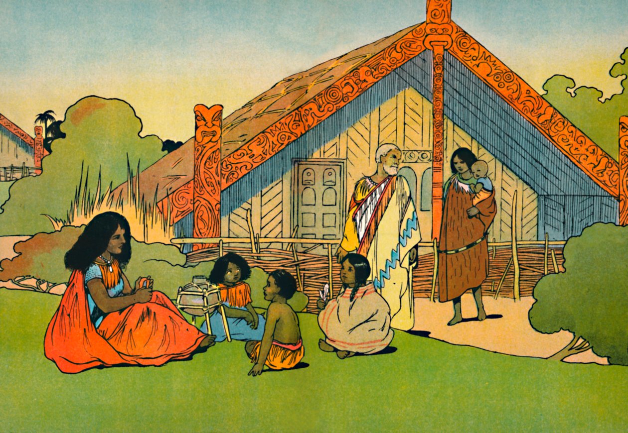 Maorilerin Evi, 1912 by Charles Robinson