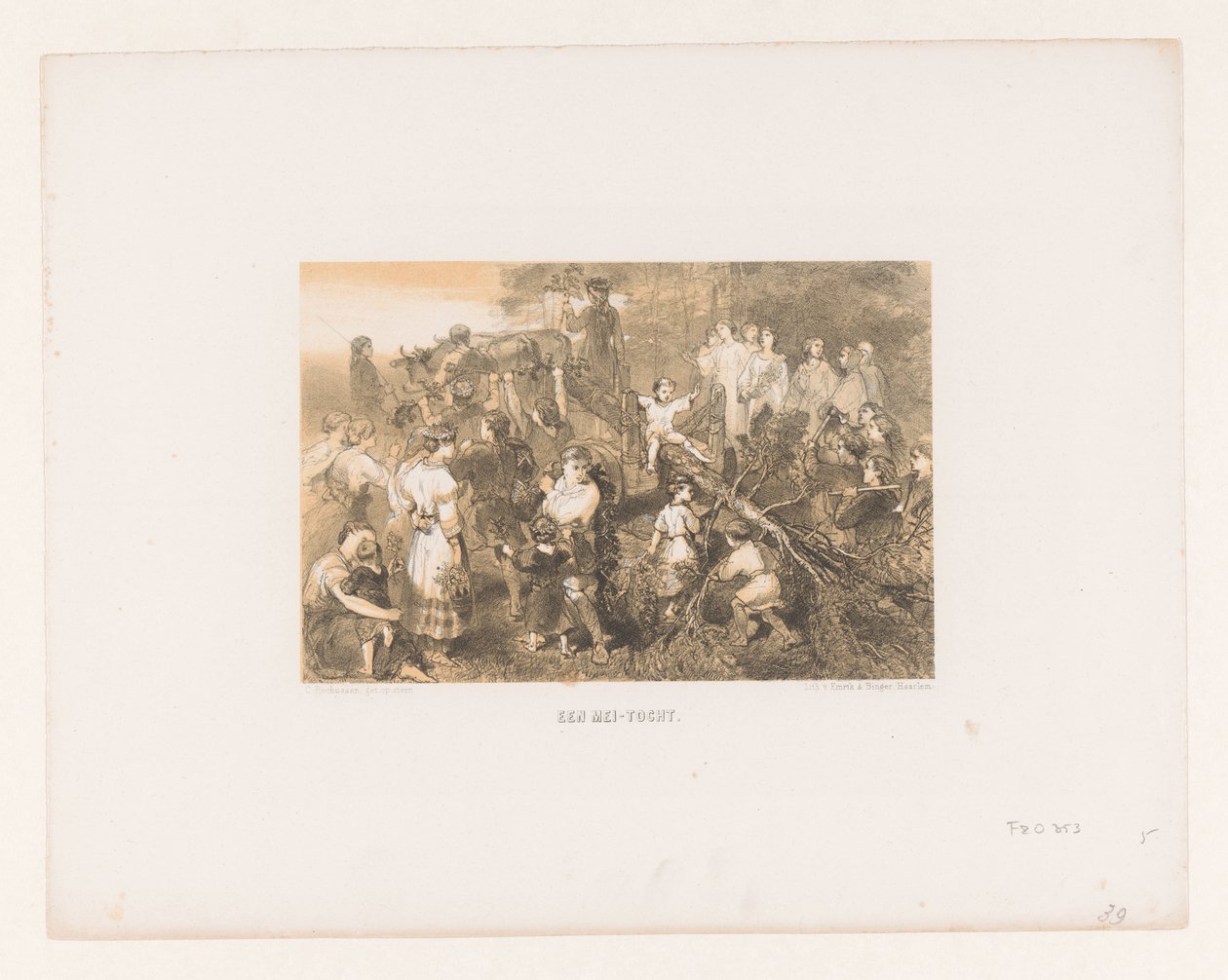 mayıs festivali Bir Mayıs Turu (nesne üzerindeki başlık) by Charles Rochussen