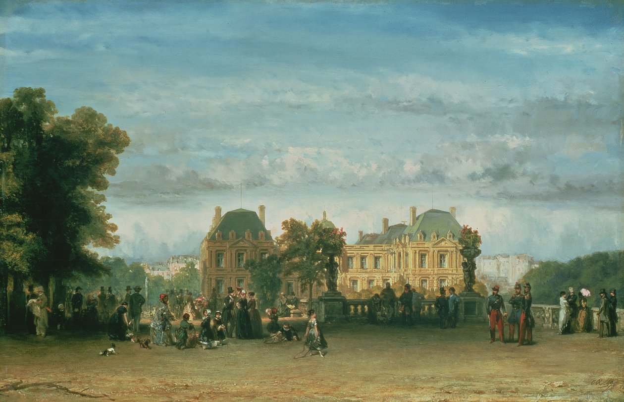 Lüksemburg Bahçeleri, 1849 (panel) by Charles Rochussen