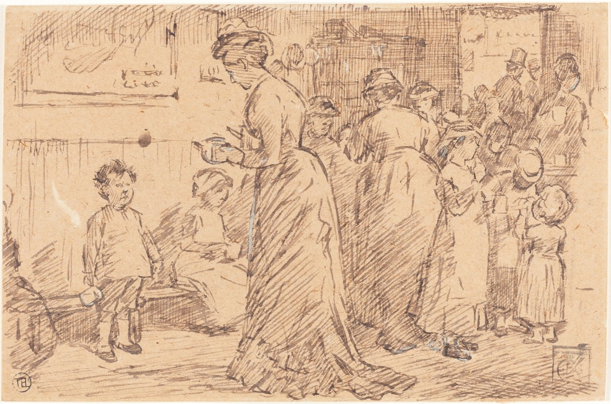 Bir İstasyon Büfesi by Charles Samuel Keene