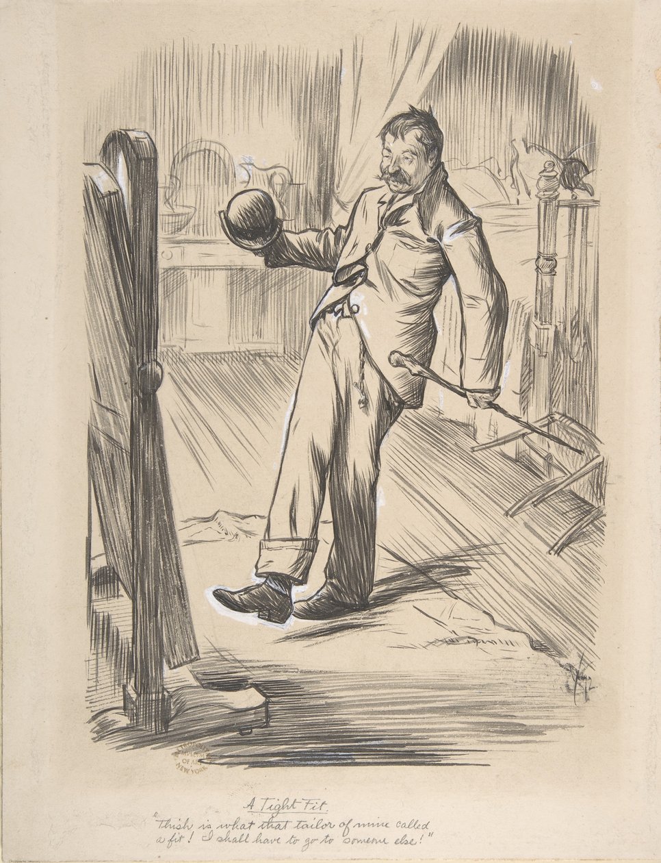 Sıkı Bir Uyum, 1872. by Charles Samuel Keene