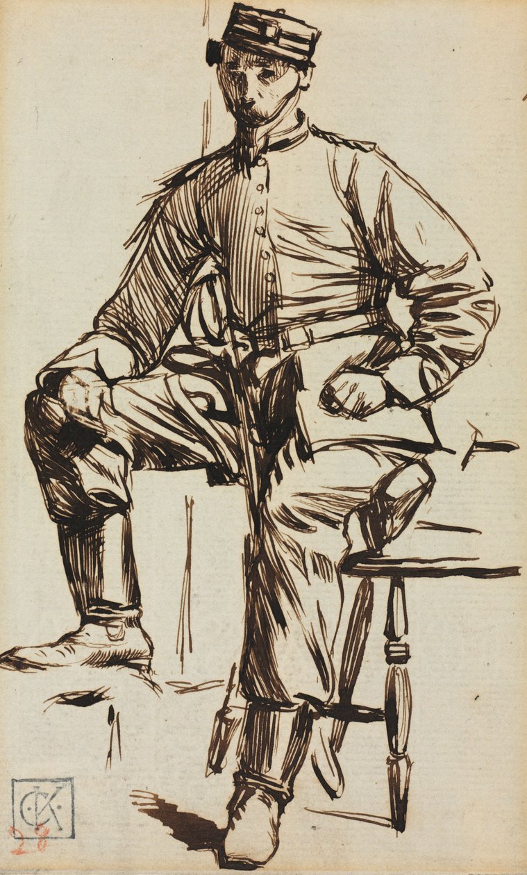 Gönüllü olarak Charles Keene. by Charles Samuel Keene