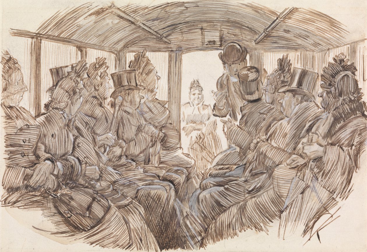 Bir Otobüsün İçi by Charles Samuel Keene