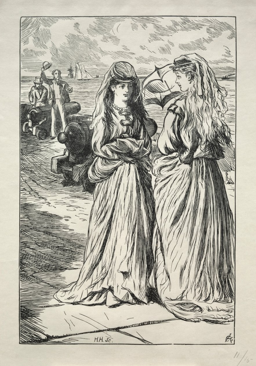 Leydi Nelly - Flört, 1865. by Charles Samuel Keene
