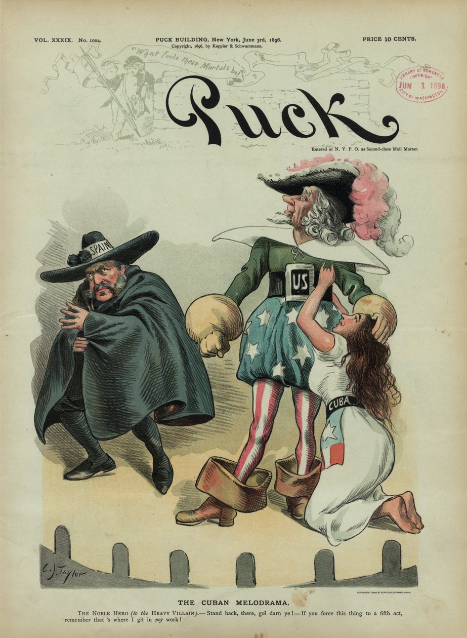 Küba Melodramı, 1896 (krolitografi) by Charles Taylor