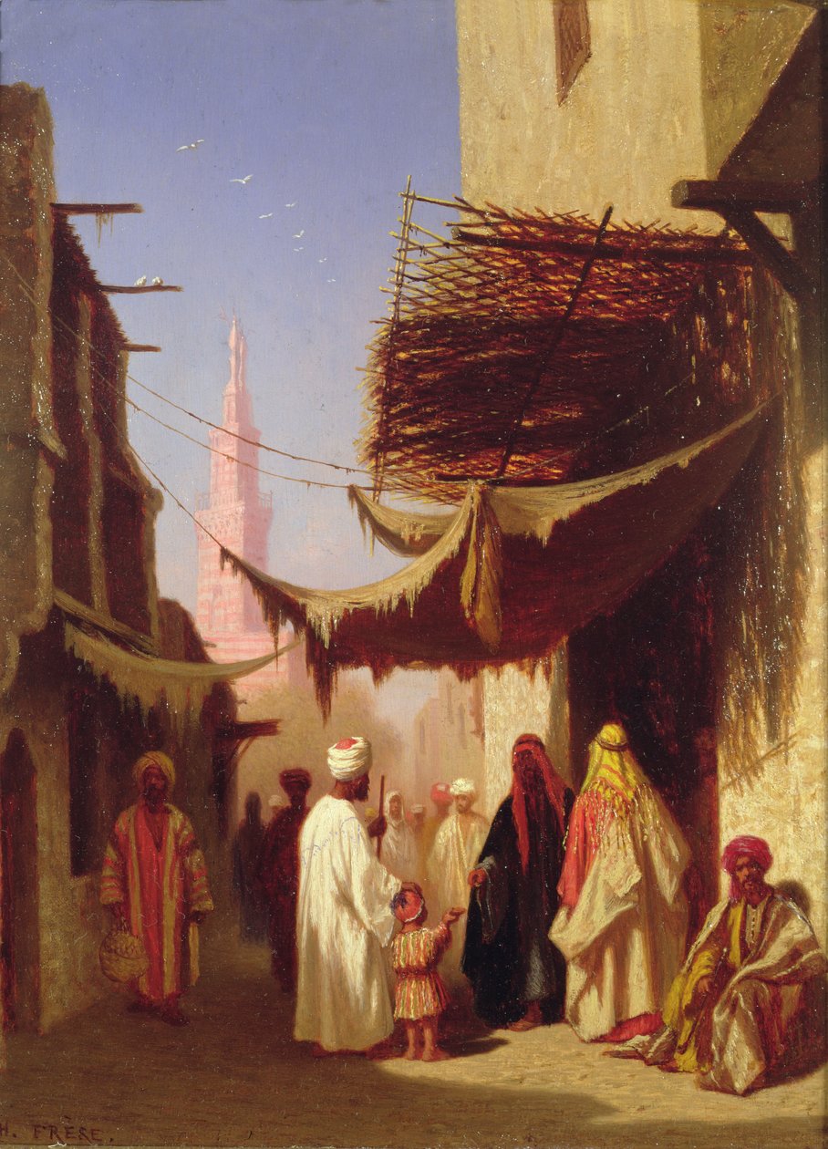 Sokak Sahnesi, Kahire by Charles Theodore  Frere