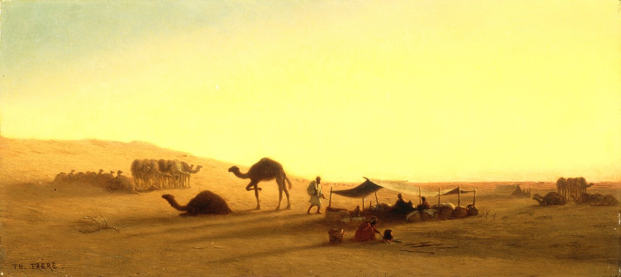 Bir Arap Kampı by Charles Theodore Frere