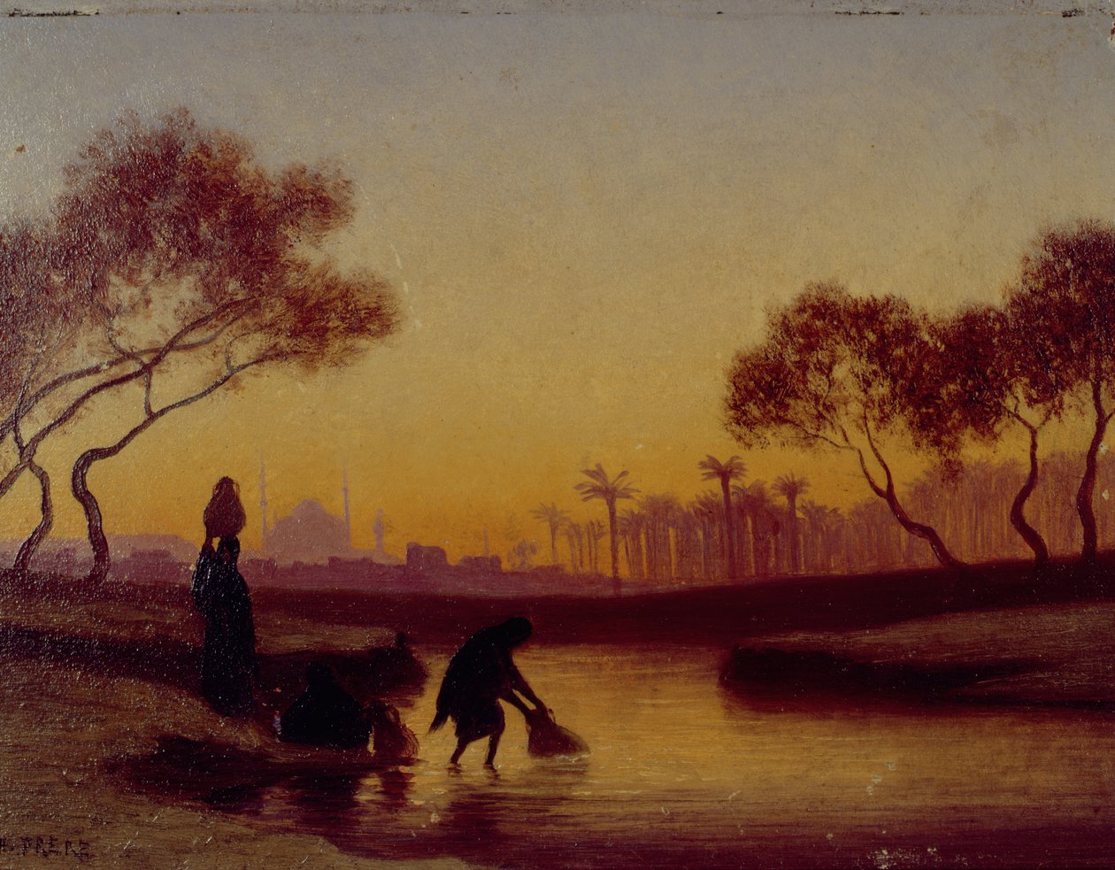 Nehirden Su Toplama by Charles Theodore Frere