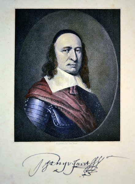 Peter Stuyvesant (renkli gravür) by Charles Thomas Burt