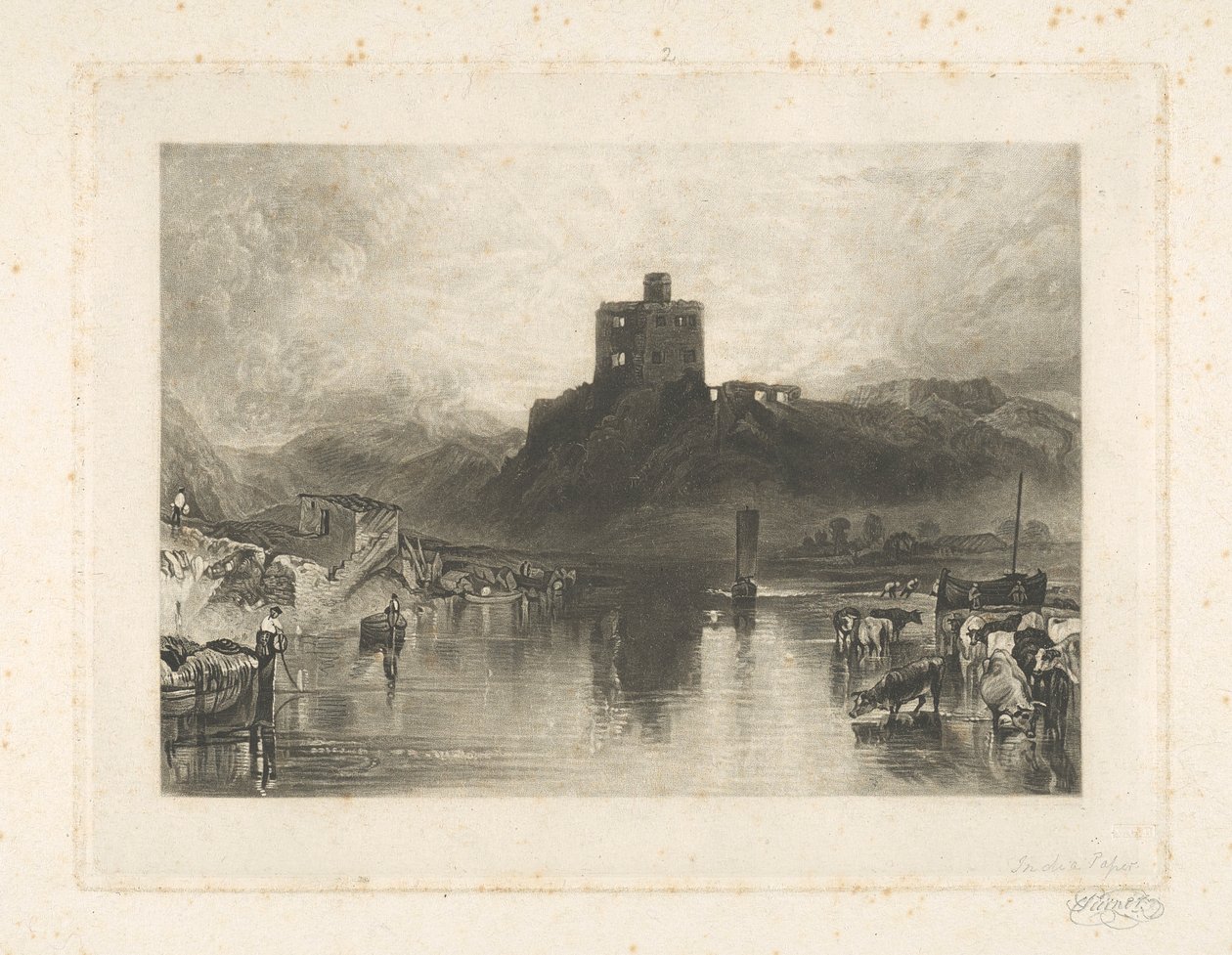 Tweed Nehri üzerindeki Norham Kalesi by Charles Turner