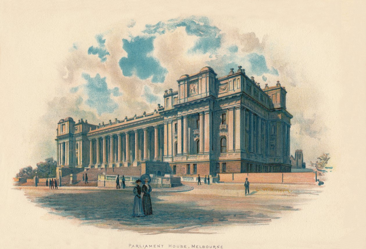Parlamento Binası, Melbourne, c1890 by Charles Wilkinson