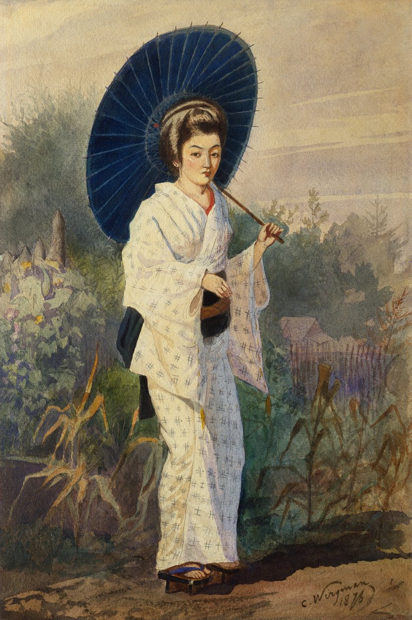 Japon Kadın by Charles Wirgman