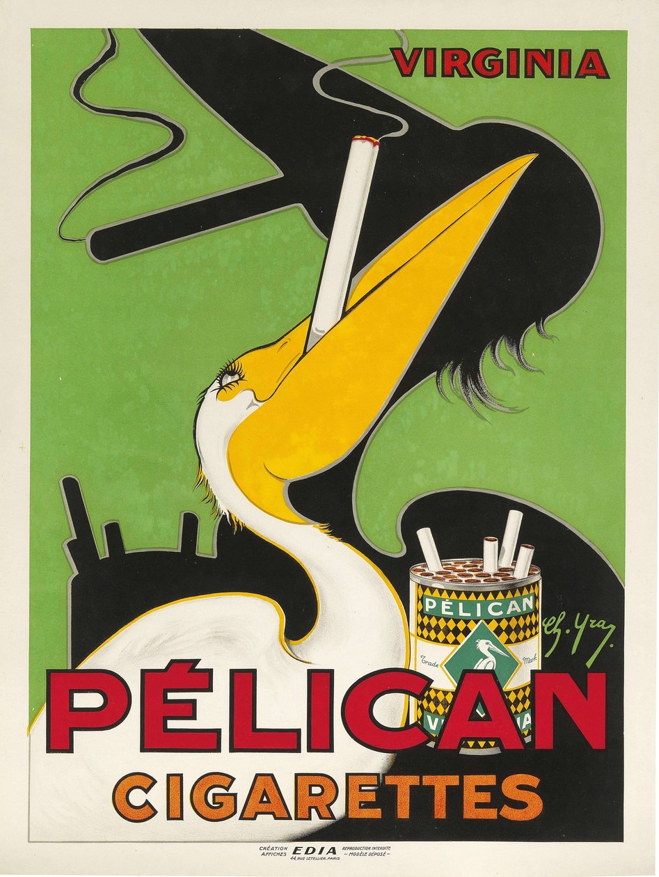 Pelikan Sigaraları, c. 1930. by Charles Yray