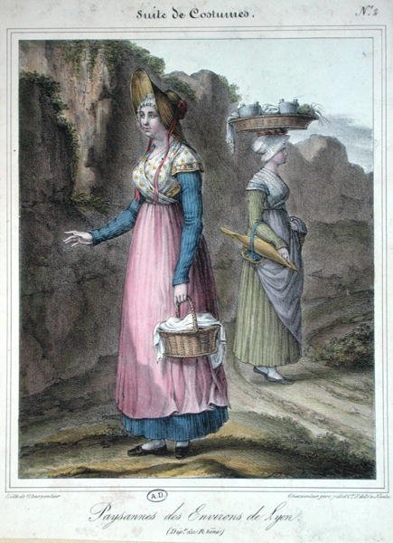 Lyon bölgesinden köylü kostümleri by Charpentier