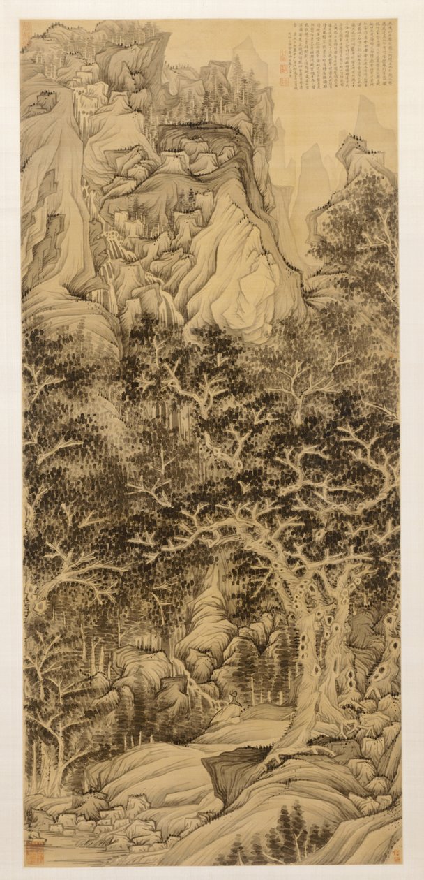 Beş Katarakt Dağı, 1650. by Chen Hongshou
