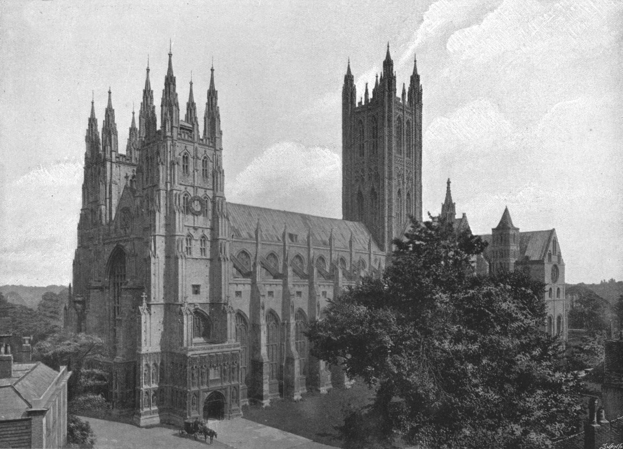 Canterbury Katedrali, c1900 by Chester Vaughan