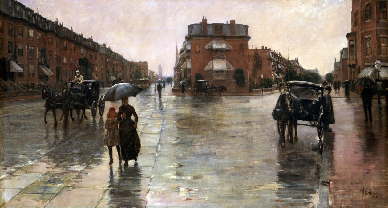 Yağmurlu Gün, Boston by Childe Hassam