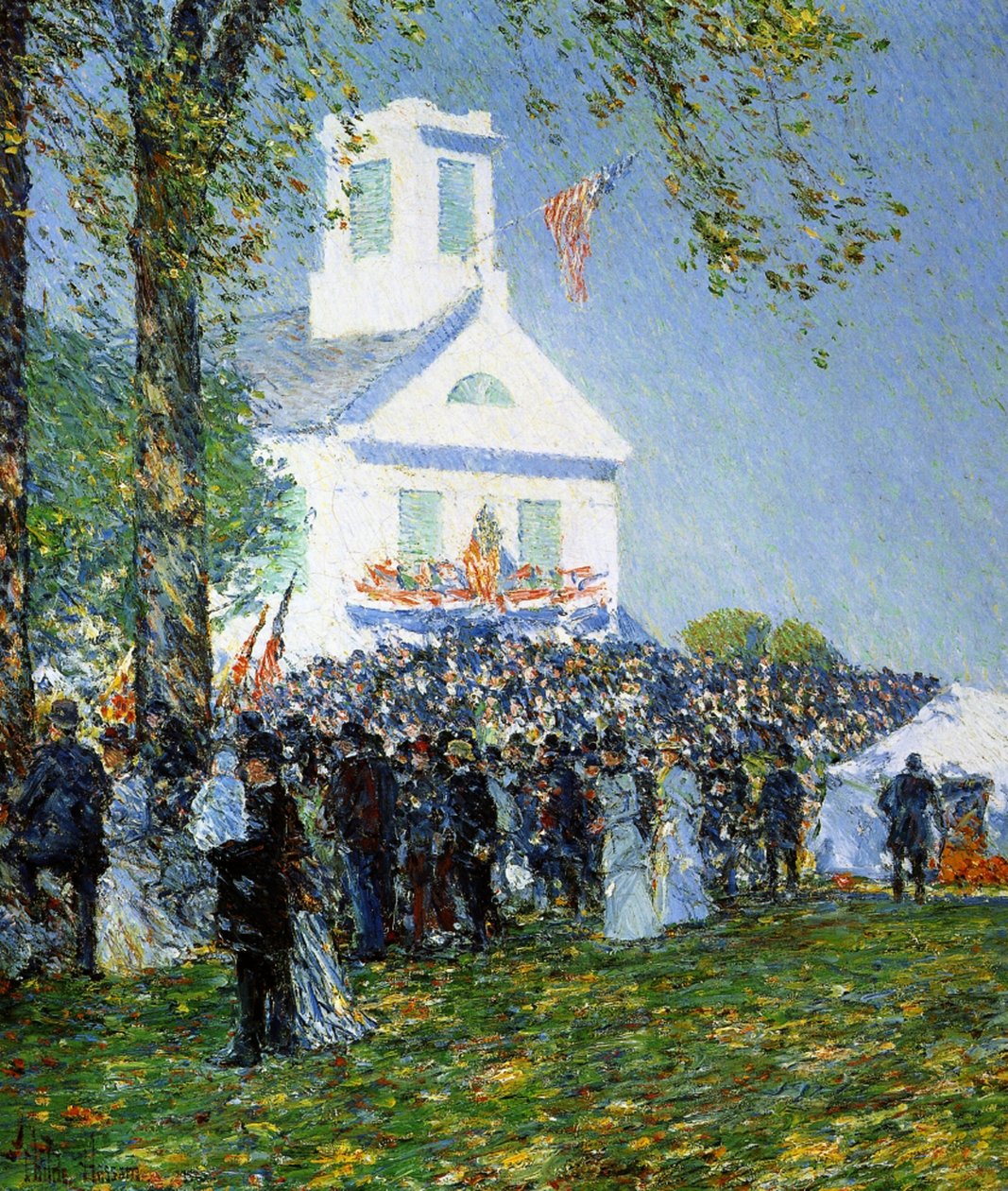 Bir Amerikan Ülke Fuarı by Childe Frederick Hassam