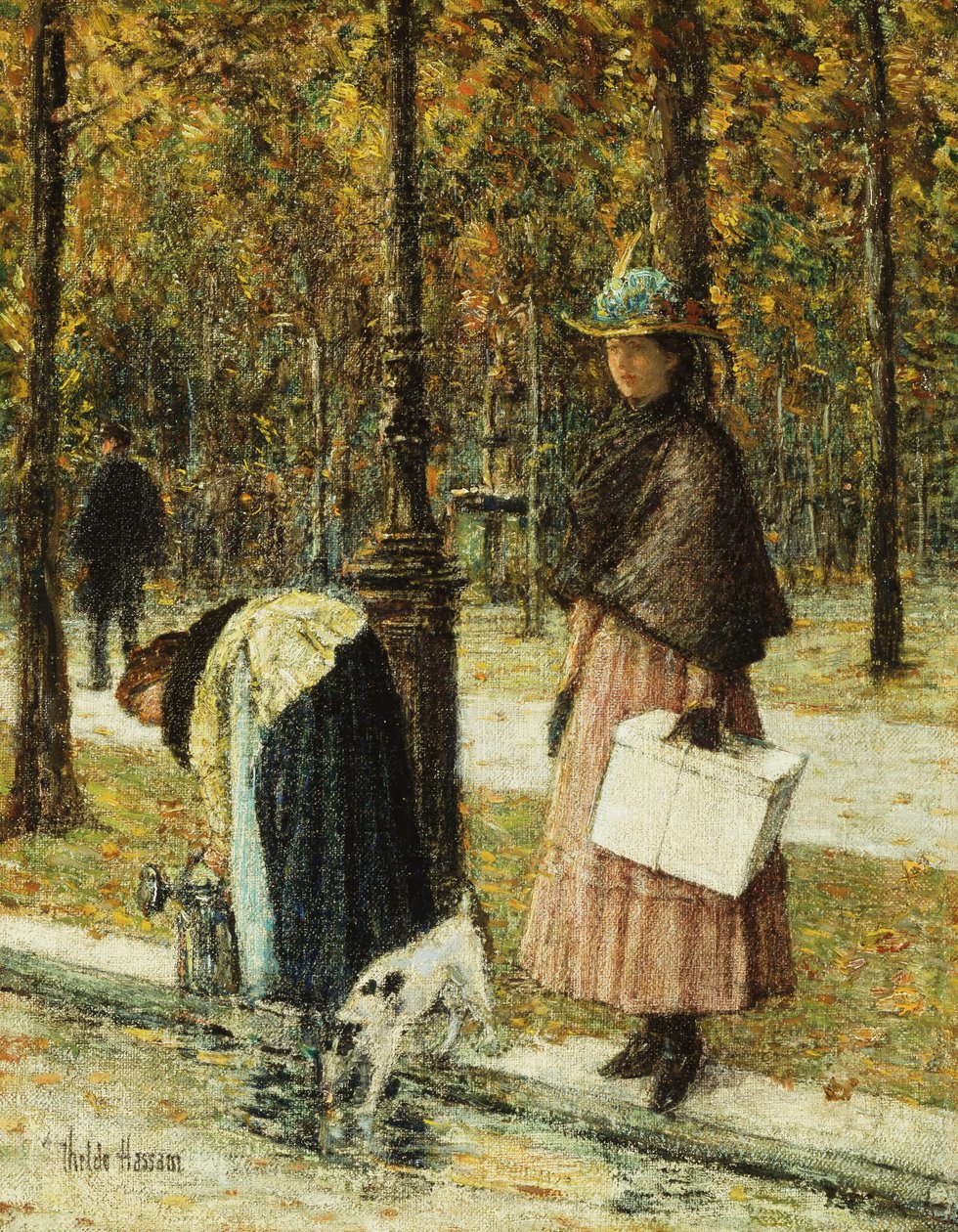 Akşam, Champs-Elysees (Louvre yakınında) by Childe Frederick Hassam